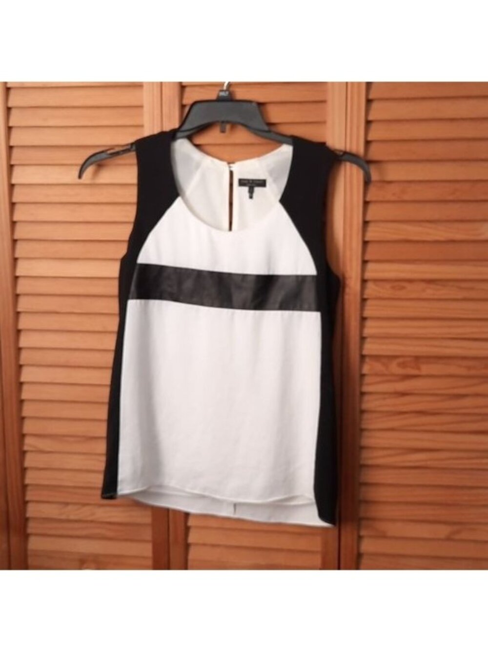 Rag & Bones Black & White Sleeveless Top Tunic Size XS